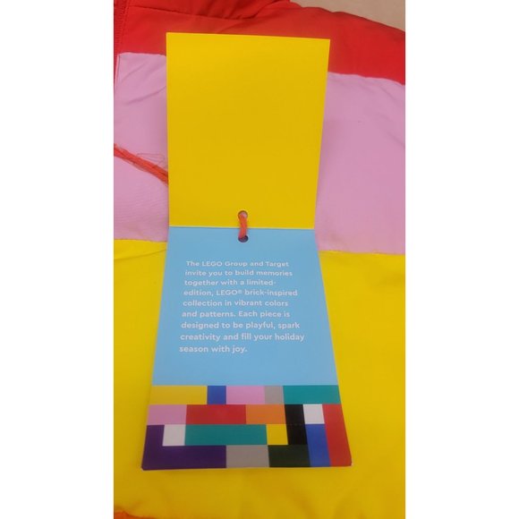 Women's Color Block Puffer Jacket - LEGO Collection X Target Red Yellow Orange P - Picture 6 of 8